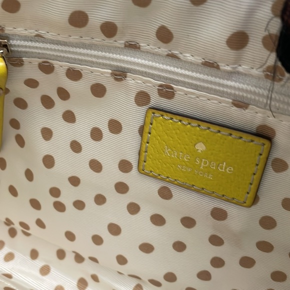 💛♠️EUC, auth Chartreuse Kate Spade Shoulder Envelope Bag/Satchel/Shoulder - Picture 11 of 12
